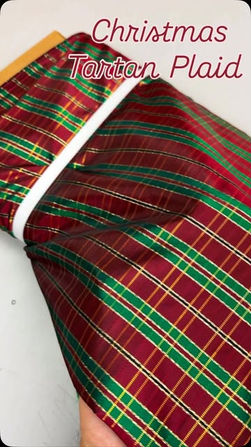 Red and green tartan plaid fabric featured by Concepcion Fabrics