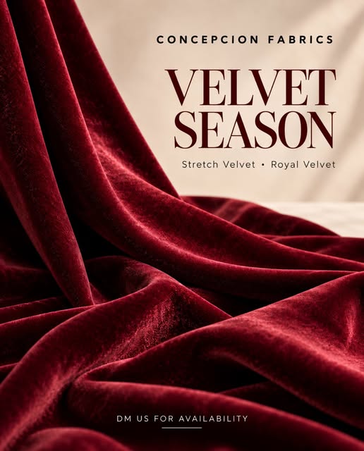Concepcion Fabrics burgundy velvet season post